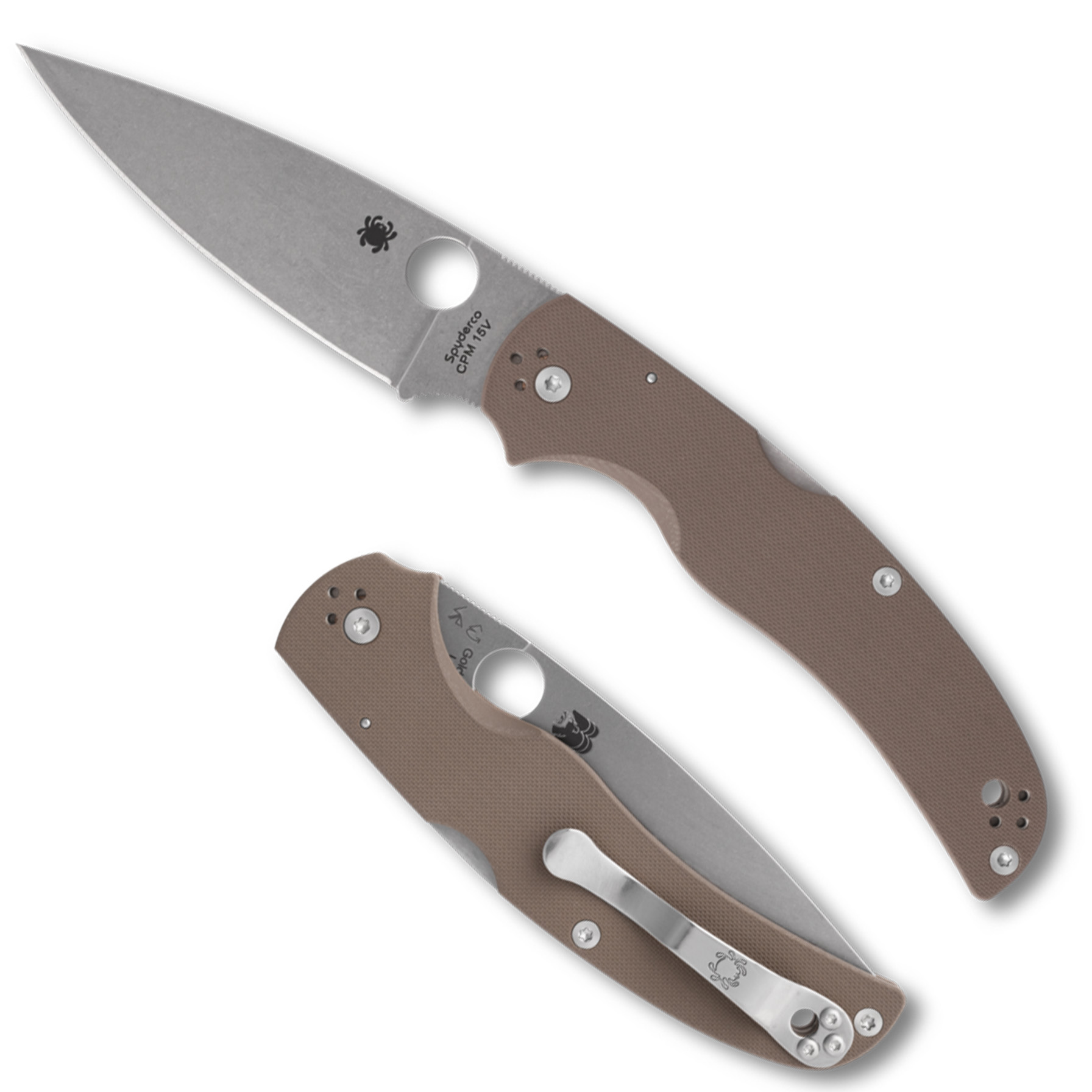 SPYDERCO NATIVE CHIEF 4.08" BRN/SLV