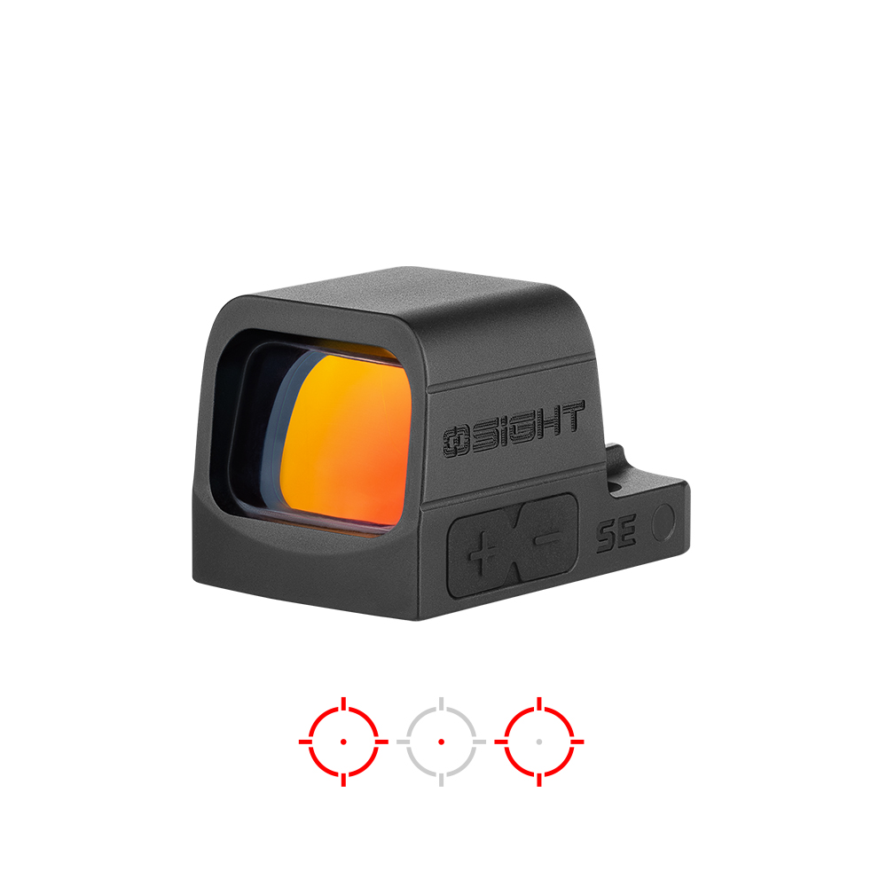 OSIGHT SE, 2 MOA DOT + 32 MOA CIRCLE RED DOT SIGHT RMSc FOOTPRINT BLACK