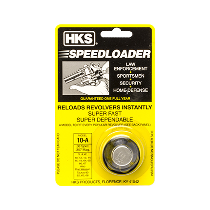 HKS A-Series Revolver Speedloader .338/357 for S&W 10/12/13/14/15/19/64/65/66/67 Wesson/Charter Arms/Rossi 9701/951/851 Taurus 80/82/65/66