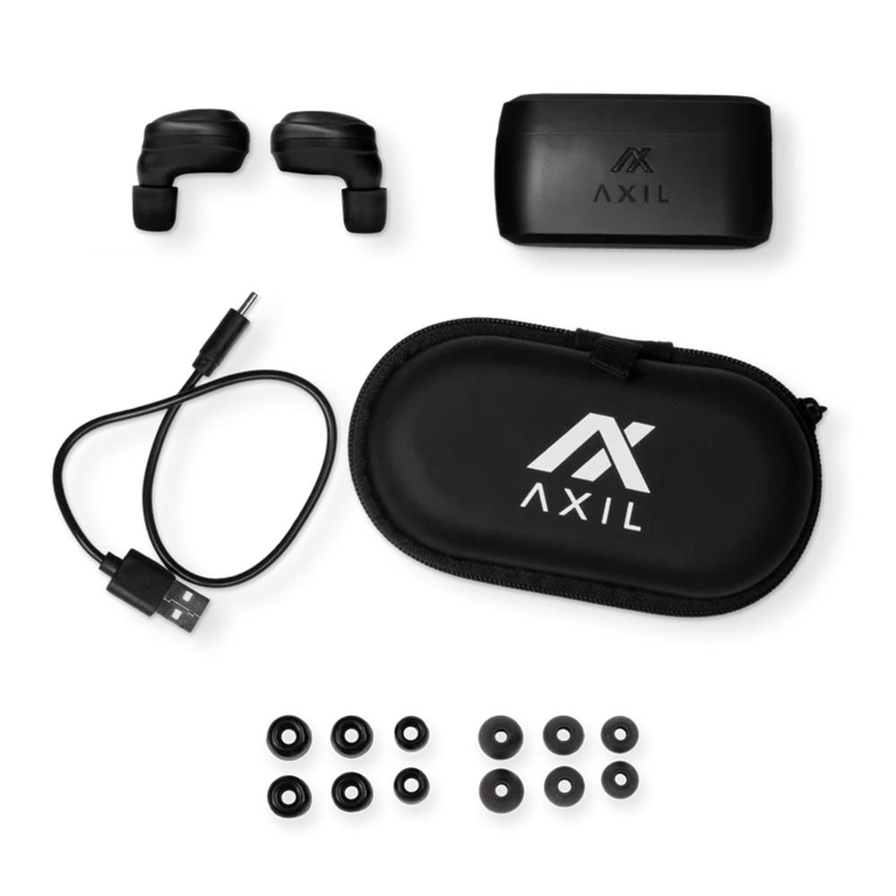 Axil XCOR Pro Digital Electronic Ear Buds with Bluetooth 21-23dB Black