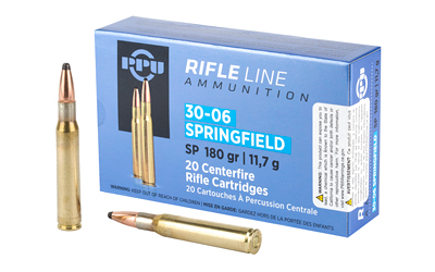 TRZ Trading Inc. PPU Rifle Ammunition .30-06 Sprg 180 gr SP 2910 fps 20/ct