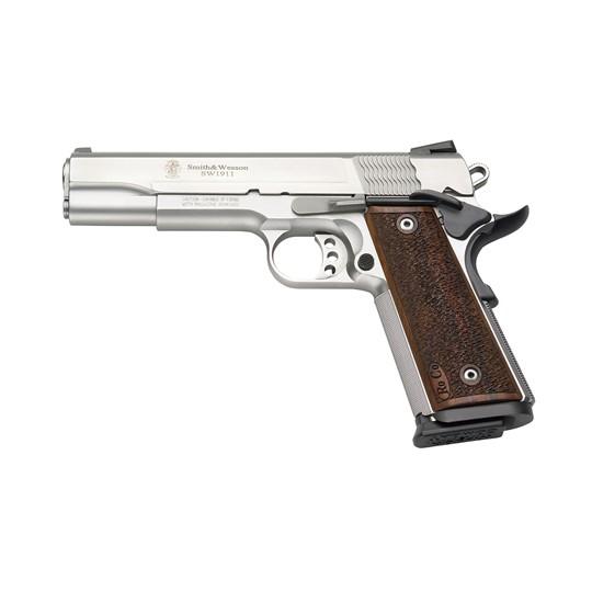 Smith & Wesson Inc. S&W PC SW1911 Pro Series Brown Grip Handgun 9mm Luger 10rd Magazine 5" Barrel Stainless