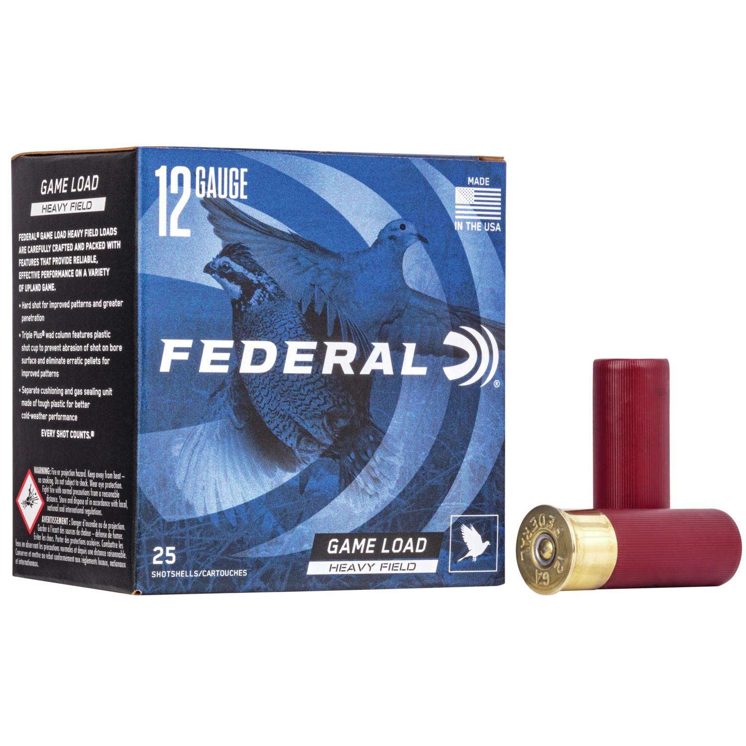 Federal Game-Shok Upland Game Shotshells 12ga 2-3/4" 1-1/8oz. #4- 25/ct