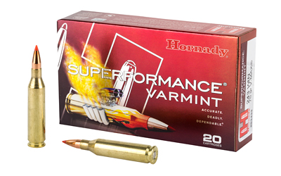 HORNADY SUPERFORMANCE VARMINT 243 WIN 75GR V-MAX 20RD BX 200RD CASE