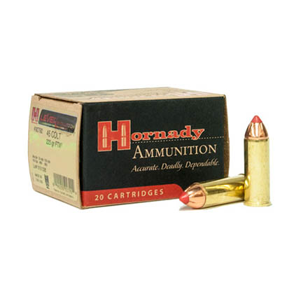 Hornady LEVERevolution Handgun Ammunition .45 Colt 225 gr FTX 960 fps 20/ct