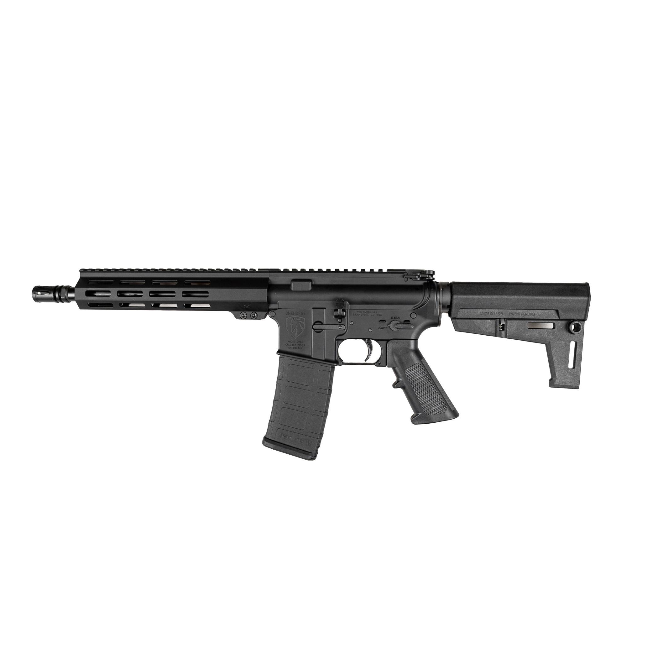 One Horse OH-15 Complete AR-15 Pistol 5.56mm 30rd Magazine 10.5" Barrel 9.25" M-LOK Handguard KAK Brace