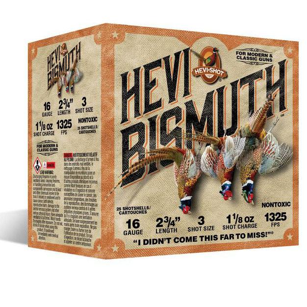 Environ Metal Inc HEVI-Shot HEVI-Bismuth Upland Shotshells 16ga 2-3/4" 1-1/4oz 1325 fps #3 25/ct