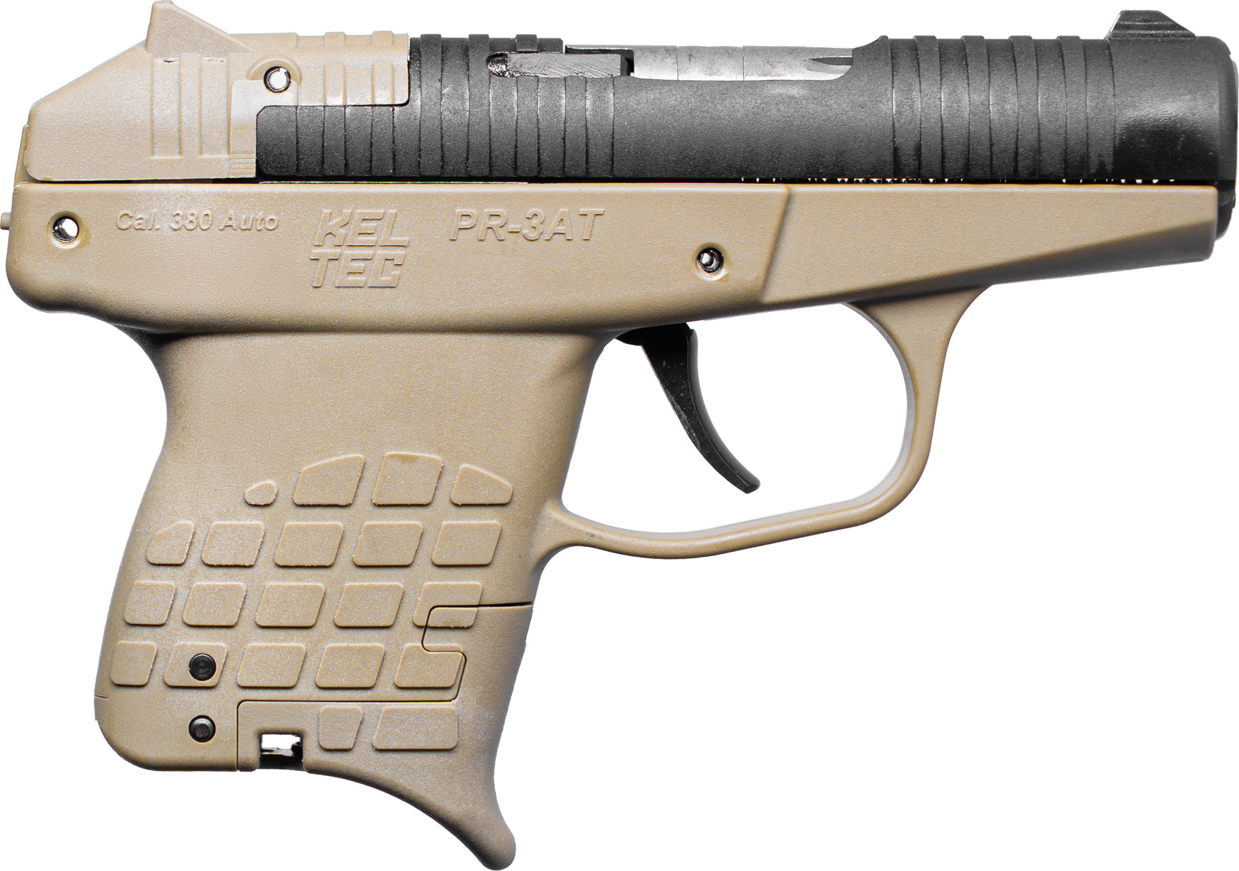 Kel-Tec PR3AT Handgun .380 Auto 10rd Capacity 2.85" Barrel Tan Small Grip