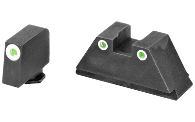Ameriglo Amerigo Custom Combination Tall Suppressor Height Set - All Glock Models Except 42 43 / Front Tritium - Green / Front Outline -White / Rear Tritium -
