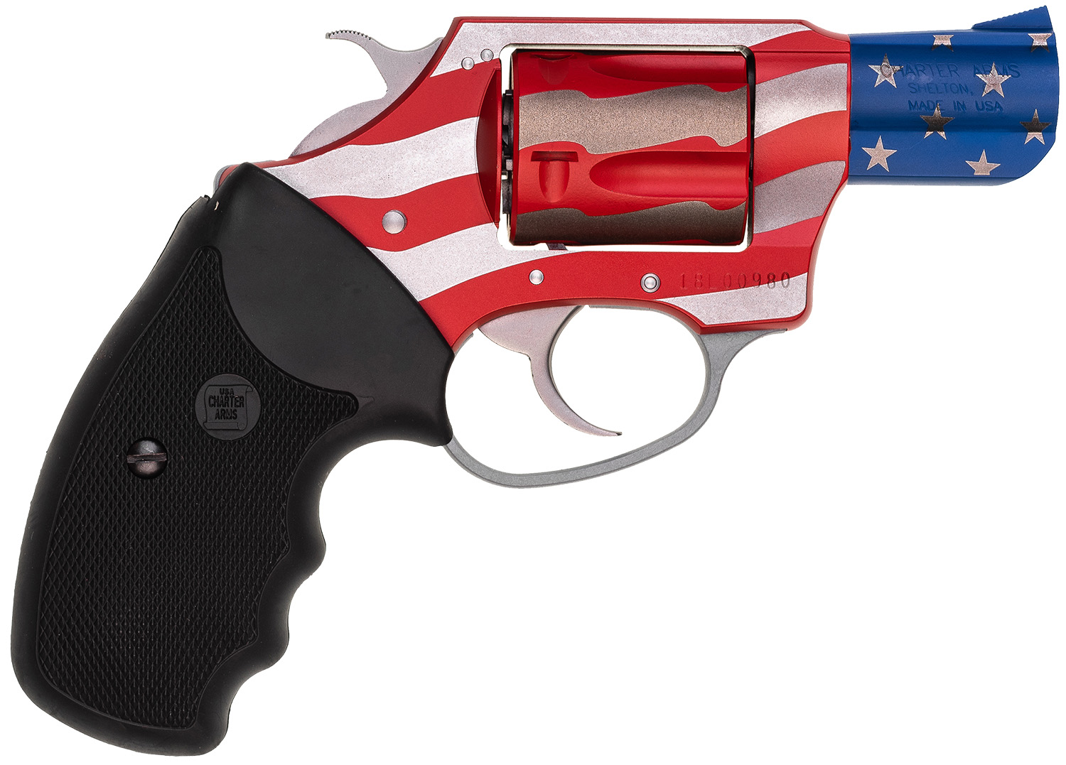 Charter Arms Old Glory Handgun .38 Spl 5rd Capacity 2" Barrel Red/White/Blue Finish