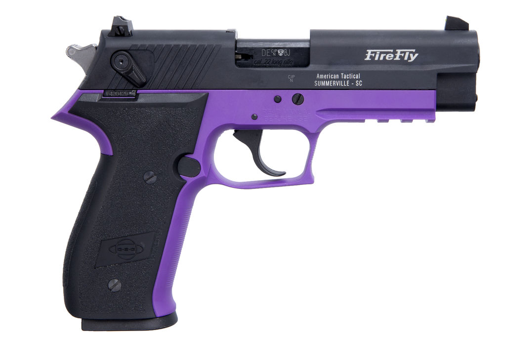 American Tactical Inc-ATI GSG FIREFLY Handgun .22 LR 10rd Magazine 4.9" Barrel Black/Purple