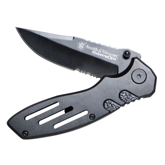 Battenfeld Knives Smith & Wesson Extreme Ops Liner Lock Folding Knife 3 1/10" Blade Black