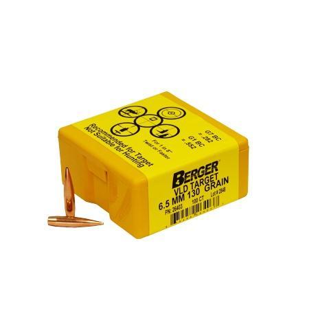 Berger VLD Target Bullets 6.5mm .264" 130 gr HPBT 100/ct