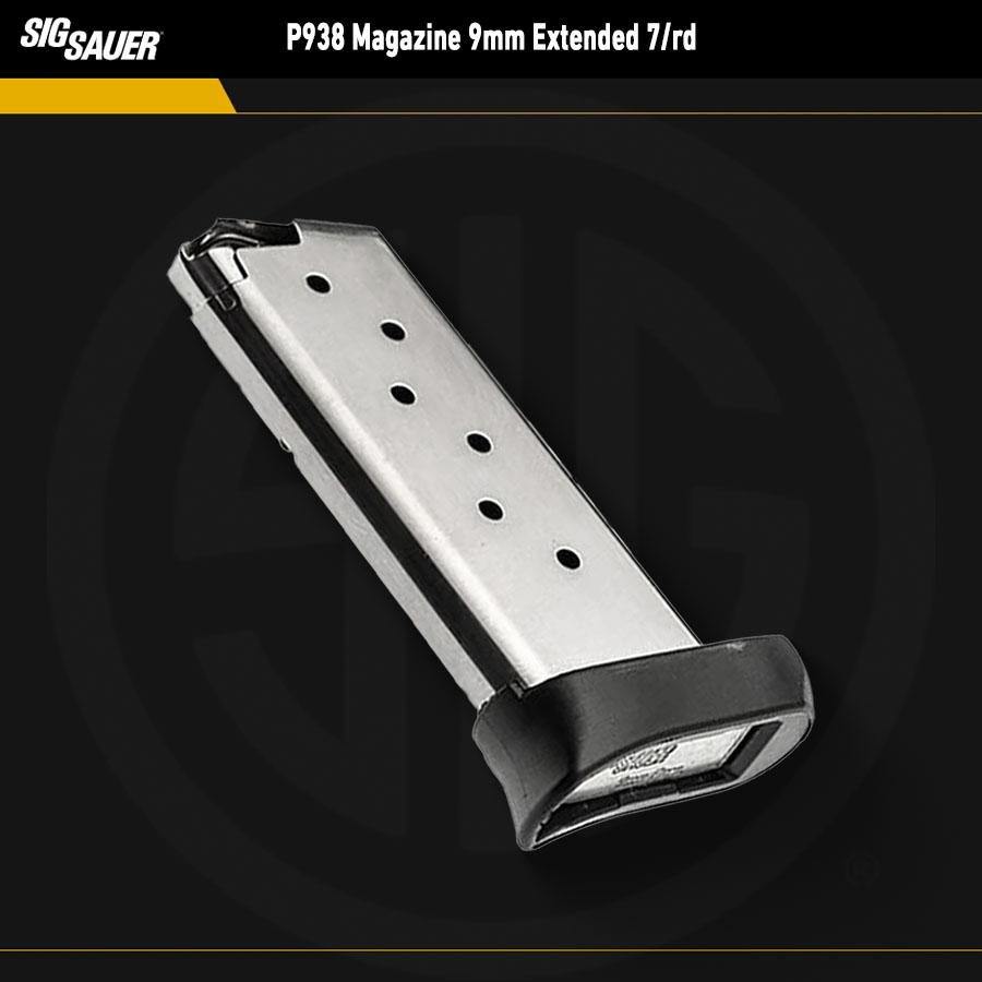 Sig Sauer P938 Magazine 9mm Extended 7/rd