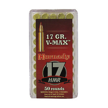 Hornady Varmint Express Rimfire Ammunition .17 HMR 17 gr. V-MAX 2550 fps 50/ct
