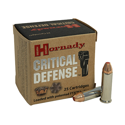 Hornady Critical Defense Handgun Ammo .38 Spl (+P) 110 gr FTX 1090 fps 25/ct