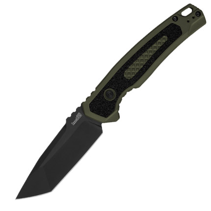 Kershaw Launch 16 Automatic Folding Knife 3-1/2" Tanto Blade Black Olive