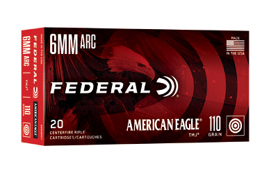 Federal Ammunition FDR 6MM ARC 110GR AE TMJ 20RD 10BX/CS 265CS/PL