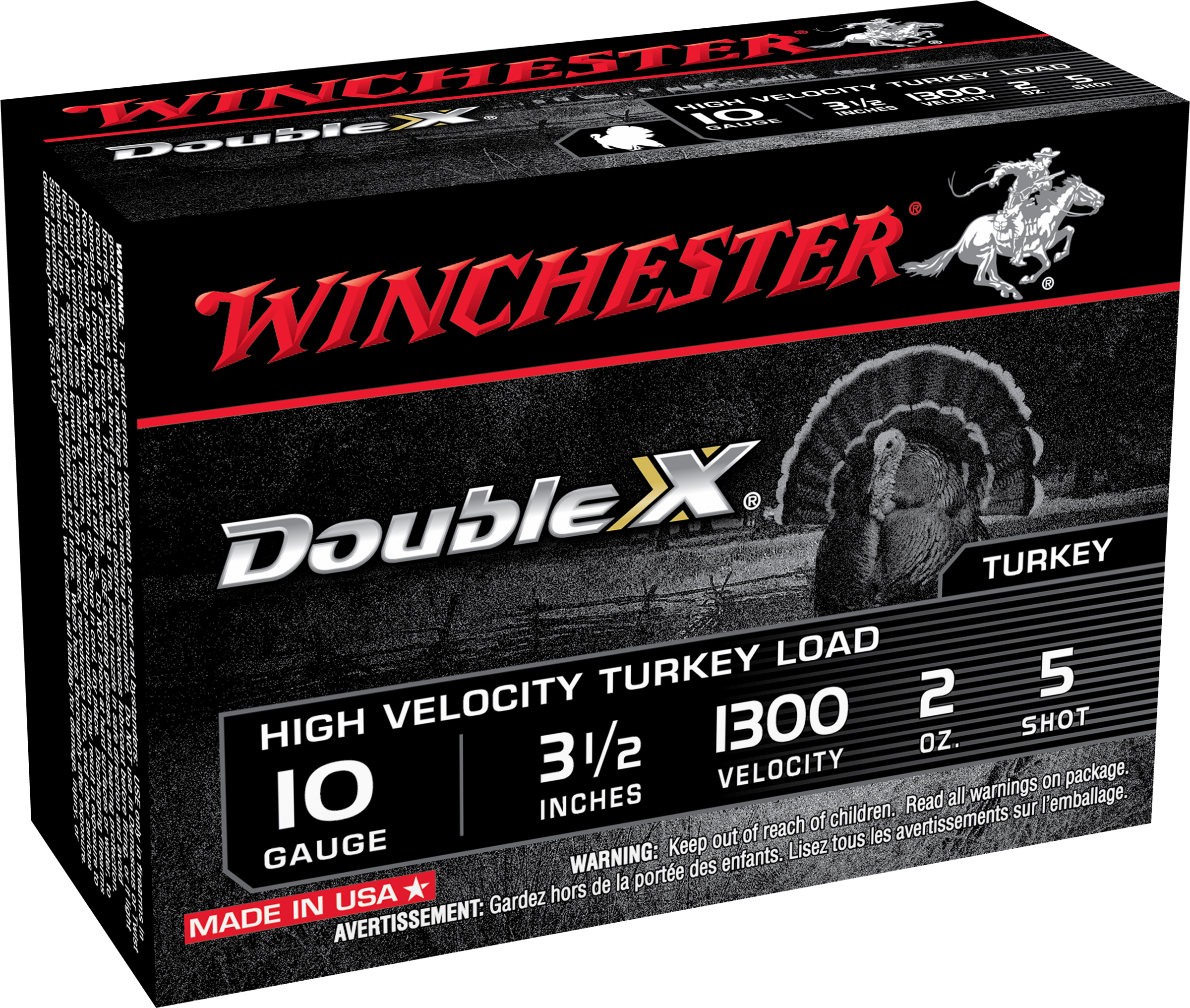 Winchester Double X Turkey Load 10 ga 3-1/2" MAX 2 oz #5 1300 fps 10/ct