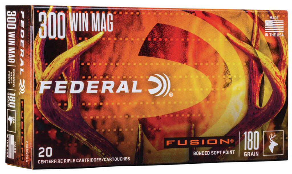 Federal Fusion Rifle Ammunition .300 Win. Magnum 180gr Fusion 20/ct