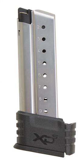 Springfield Armory XD(S) Magazine w Black X-Tension 9mm 9/rd Stainless