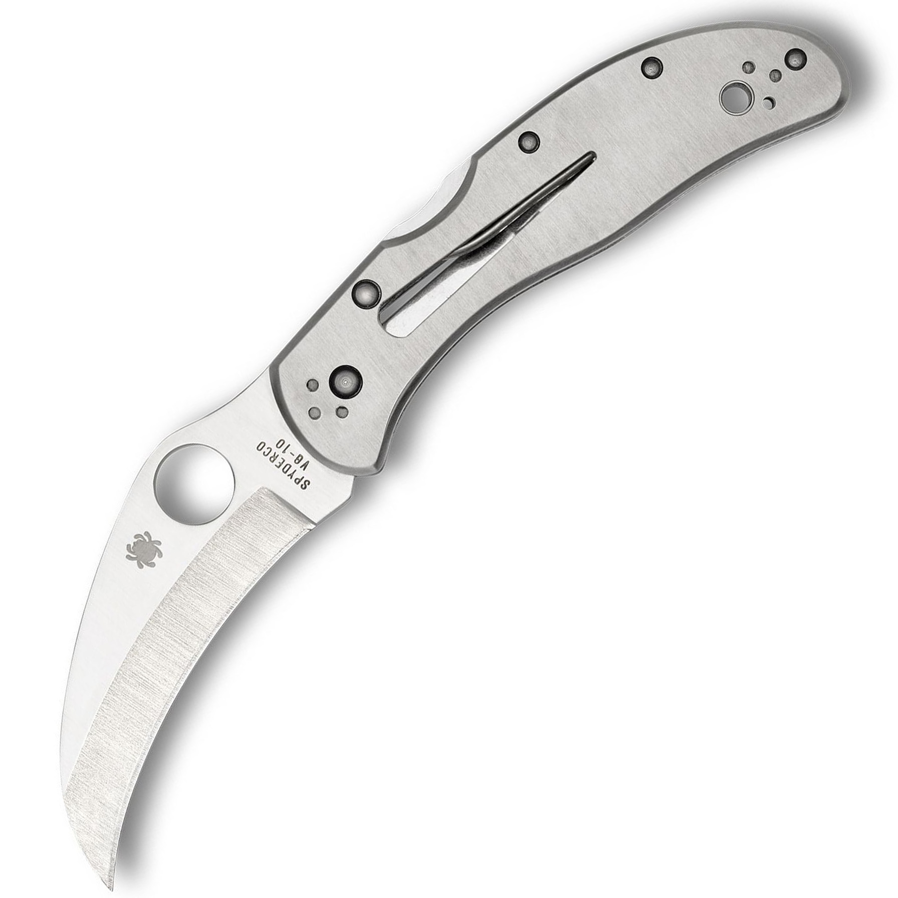 SPYDERCO HARPY CLIPIT SS 2.75" SILV