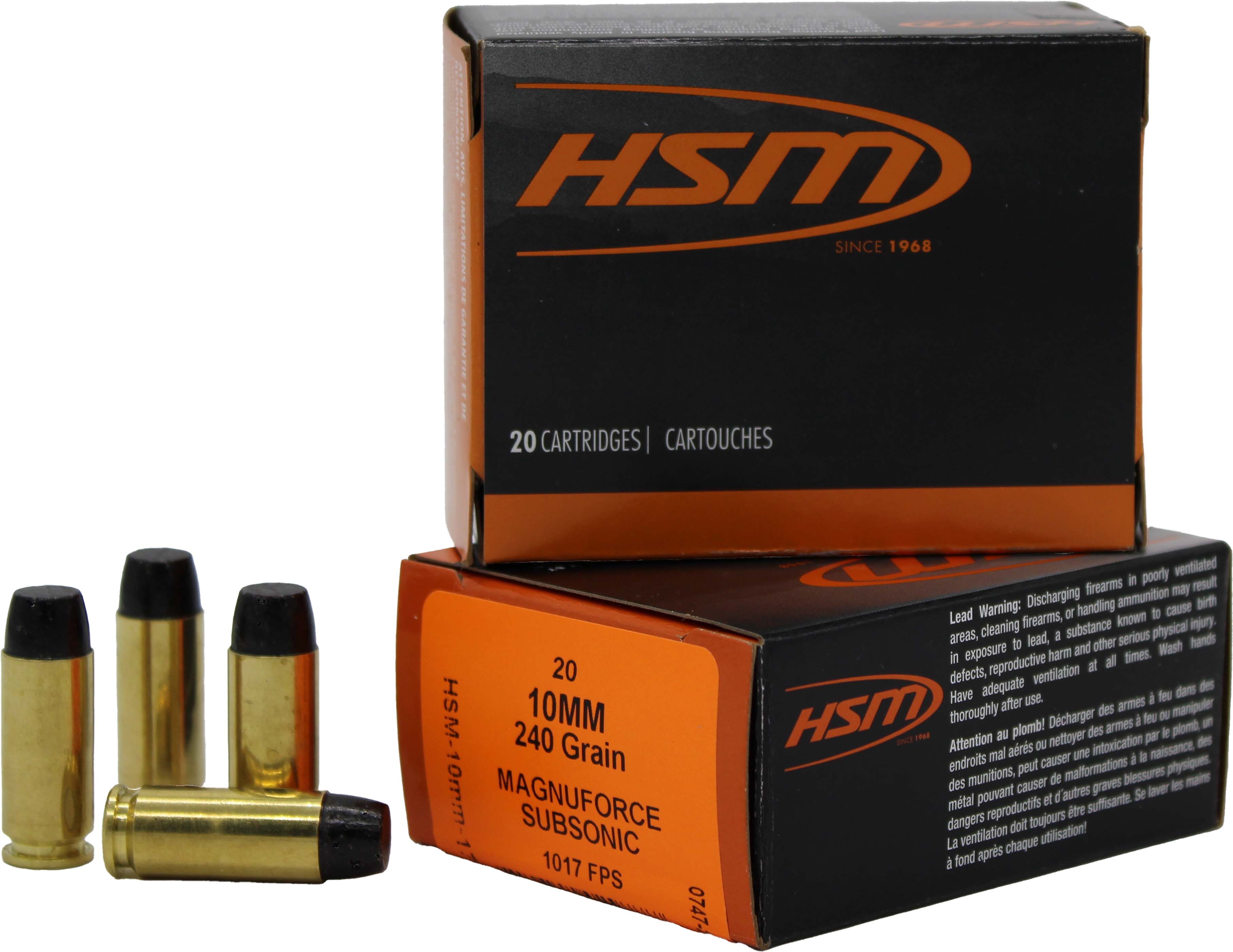 HSM 10MM 240GR SUB LFN 20RD 20BX/CS