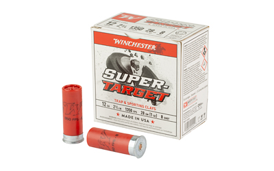 Winchester Super Target Shotshells 12 ga 2-3/4" 1 oz 1350 fps #8 25/ct