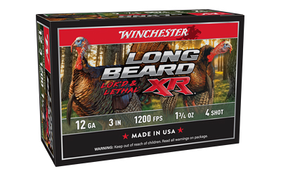 Winchester Long Beard XR Shotshells 12ga 3" 1-3/4 oz #4 1200 fps 10/ct