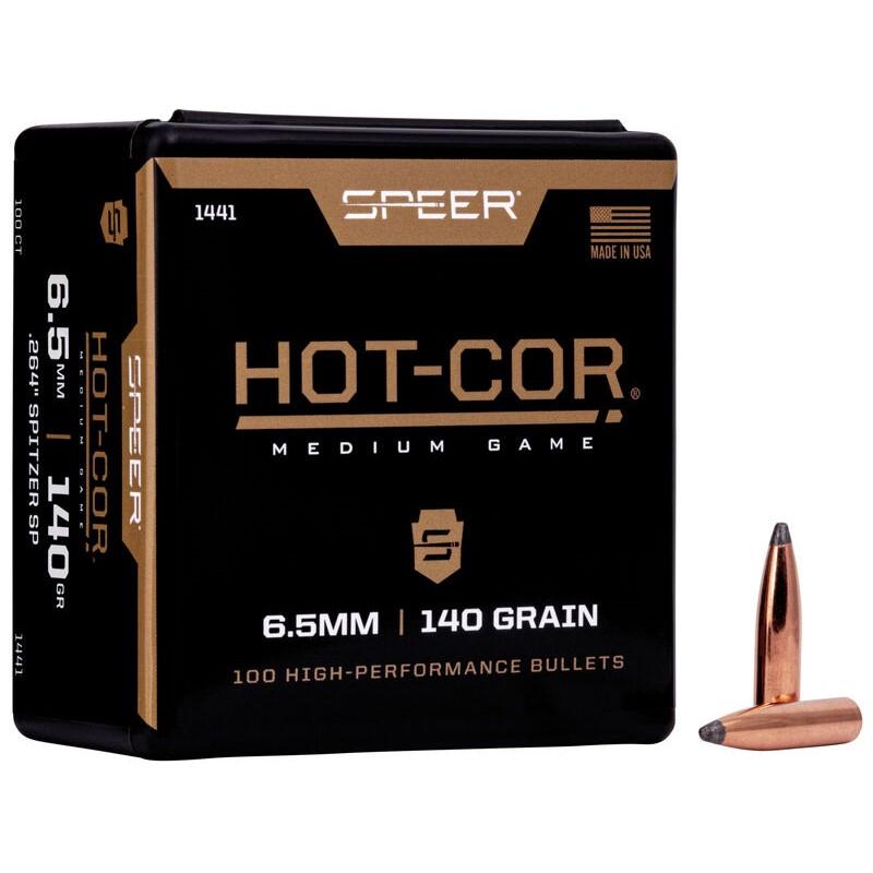 Speer Hot-Cor Soft Point Bullets 6.5mm cal .264" 140 GR 100/rd