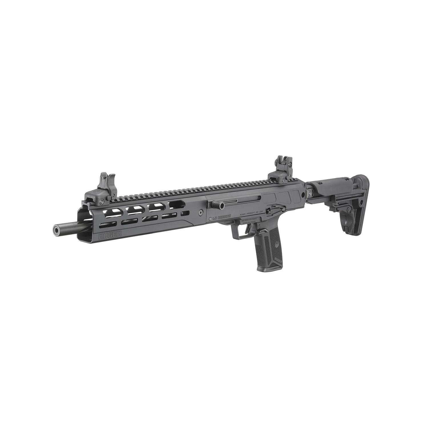 Sturm Ruger & Co Ruger LC Carbine State Compliant Rifle 5.7x28mm 10rd Magazine 16.25" Barrel Black Fixed Stock MA Compliant