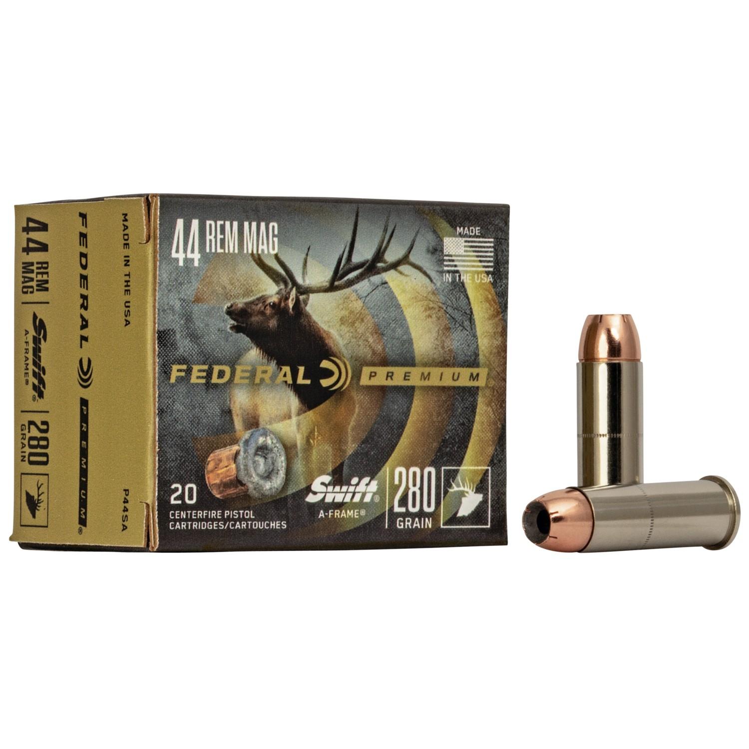 Federal Premium Vital-Shok Handgun Ammunition .44 Mag 280 gr JHP 1170 fps 20/ct