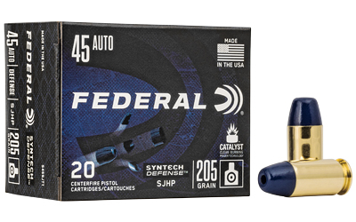 Federal Syntech Defense Handgun Ammunition .45 ACP SJHP 970 fps 20/ct