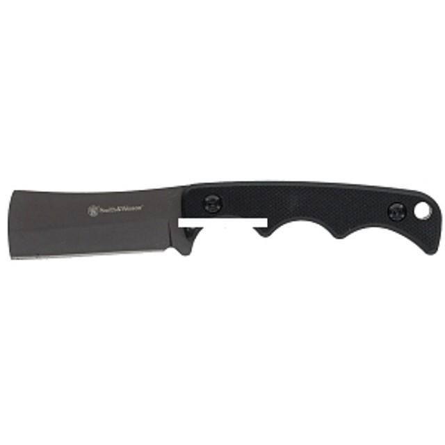 Battenfeld Knives Smith & Wesson H.R.T. Cleaver Neck Fixed Knife 2" Cleaver Blade Black with Nylon Sheath