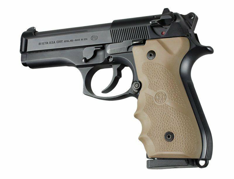 Hogue Inc. Beretta 92/96 Series Rubber Grip with Finger Grooves Flat Dark Earth