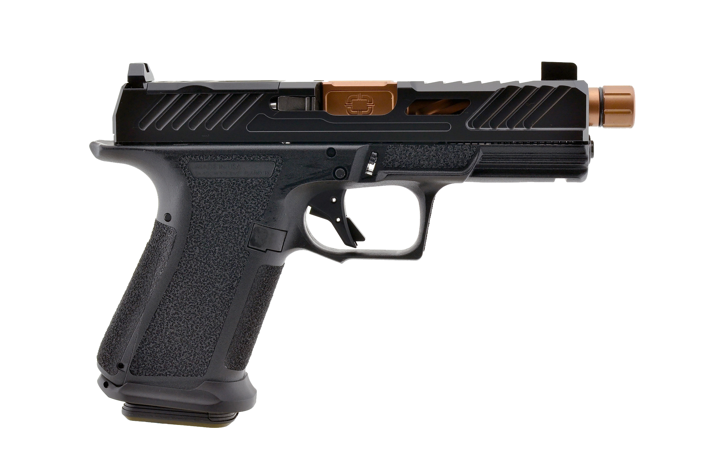 Shadow Systems Optics Ready MR920 Handgun 9mm Luger 15rd Magazine 4" Threaded Bronze Barrel Black Elite Slide