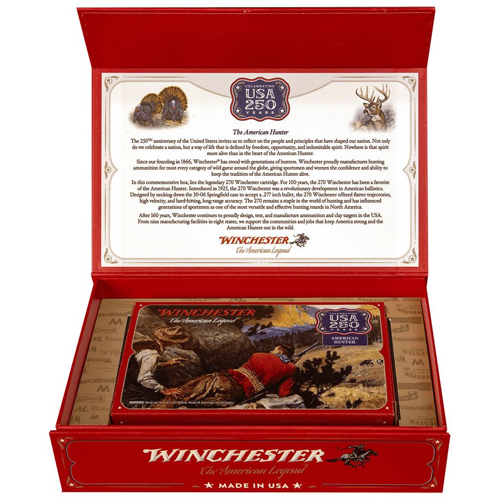 Winchester USA 250th Anniversary Power Point Rifle Ammunition 270 Win 150gr SP 2850 fps 20/ct
