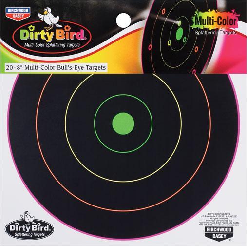 Birchwood Casey Dirty Bird Multi-Color Splattering Targets 8" 20/ct