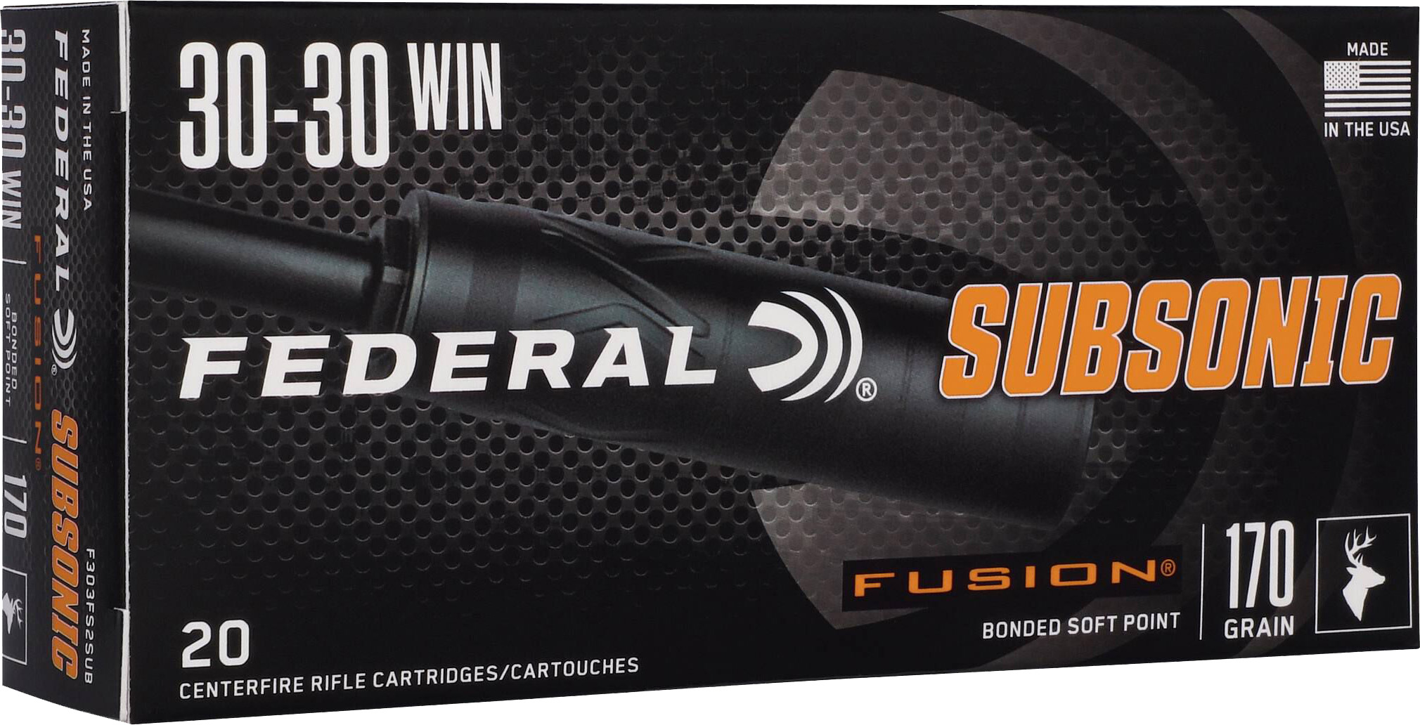 Federal Ammunition FDR 30-30 170GR FUSION SUB 20R 10BX/CS 210CS/PL