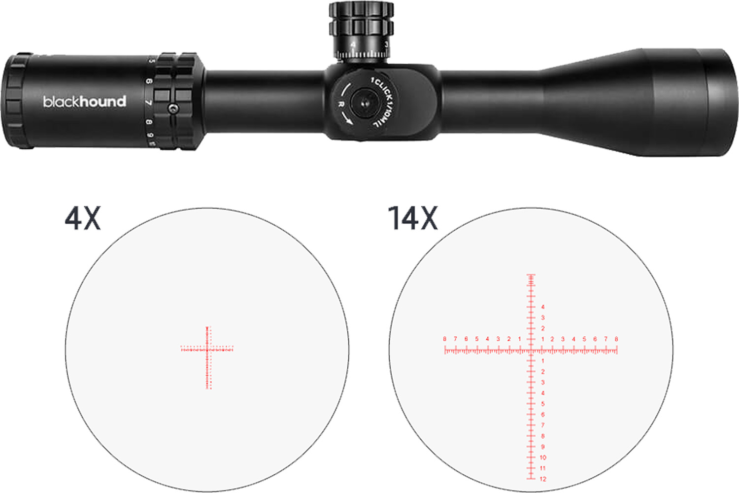 Blackhound Optics BKH SCP GNESIS 4-14X44 30M FFP MIL ALPHA ILUM RET
