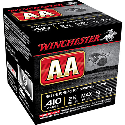 Winchester AA Super Sport .410 ga 211/2" 1/2 oz #7.5 1300 fps - 25/ct