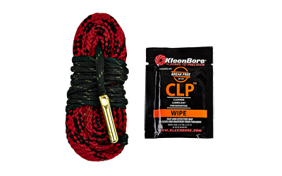 KleenBore Kwik Kleen One Pull Through Rope Cleaner .22/.223/5.56mm with BreakFree CLP Wipe