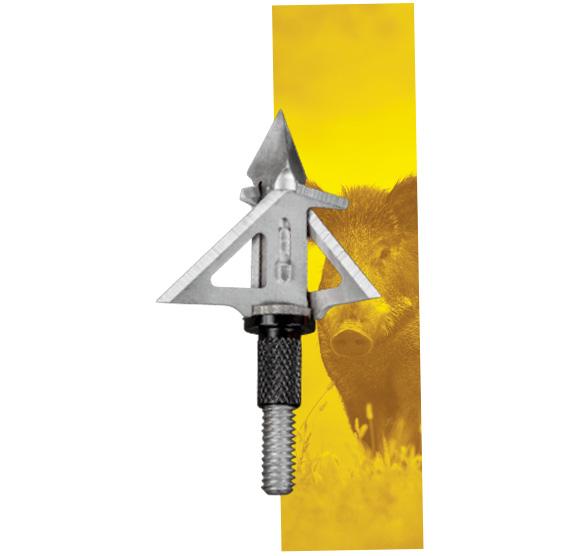 Escalade Sports DBA Bear Archery SIK 3-Blade Mechanical F3CB Crossbow Broadhead - Silver and Black