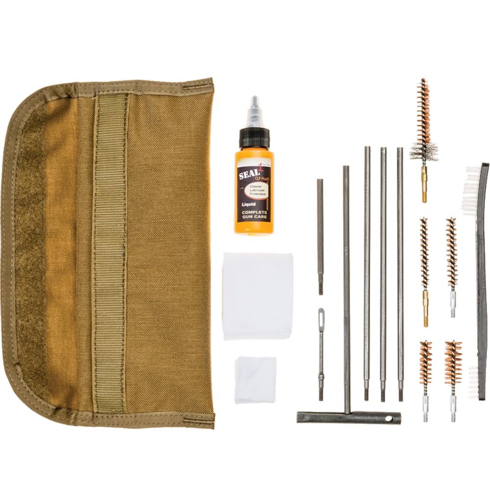 Military Products TacShield Universal GI Field 13 Piece Clean Kit w/Seal 1CLP Plus Coyote Brown