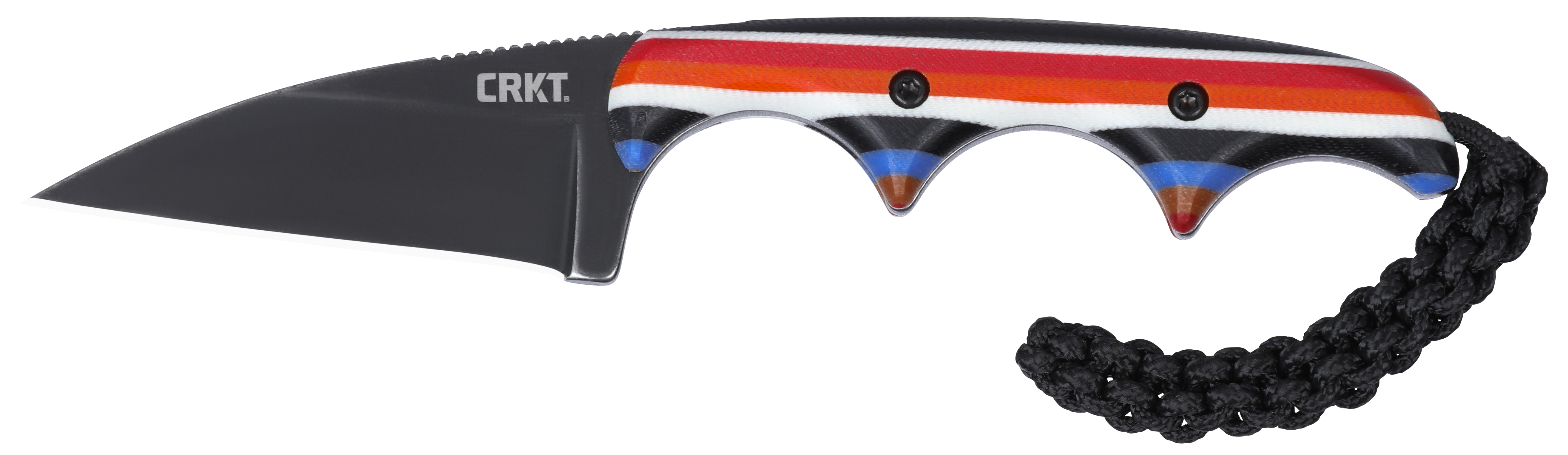 CRKT Minimalist Fixed Knife 2" Wharncliffe Blade Layered Multi-Color Handle