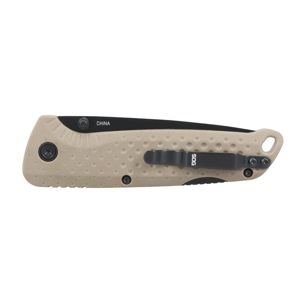SOG Knives Adventurer LB Folding Knife 3" Drop Point Blade FDE