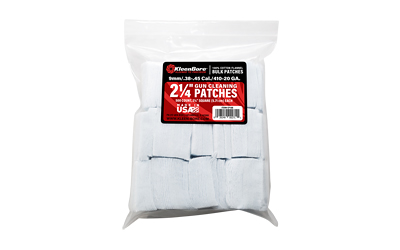 KleenBore 2 1/4" Bore Cleaning Patches .38/.45 Cal .410-20 ga 500/ct