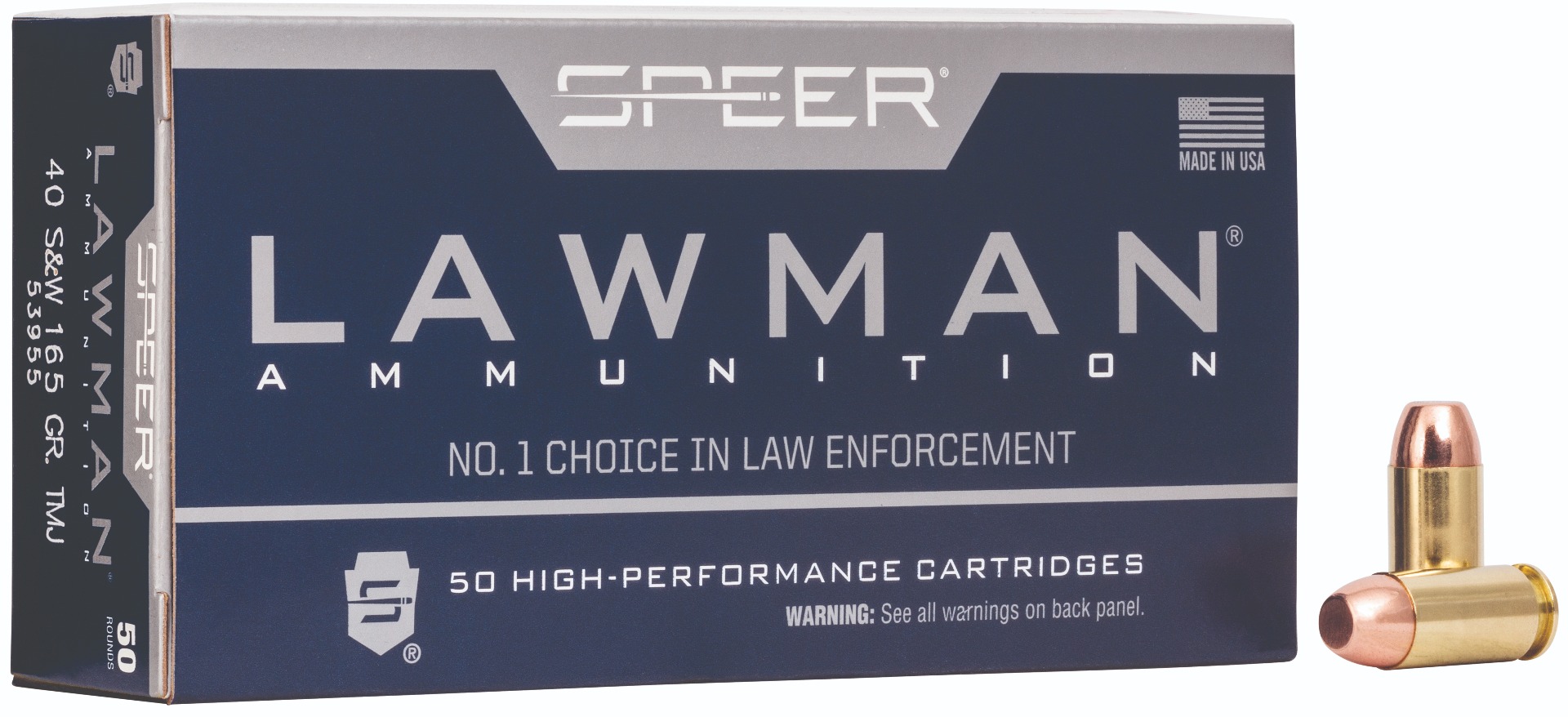 Speer SPR 40SW 165GR LAW TMJFN 50RD 20BX/CS