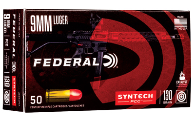 Federal Syntech PCC Ammunition 9mm Luger 130 gr TSJ 1140 fps 50/ct