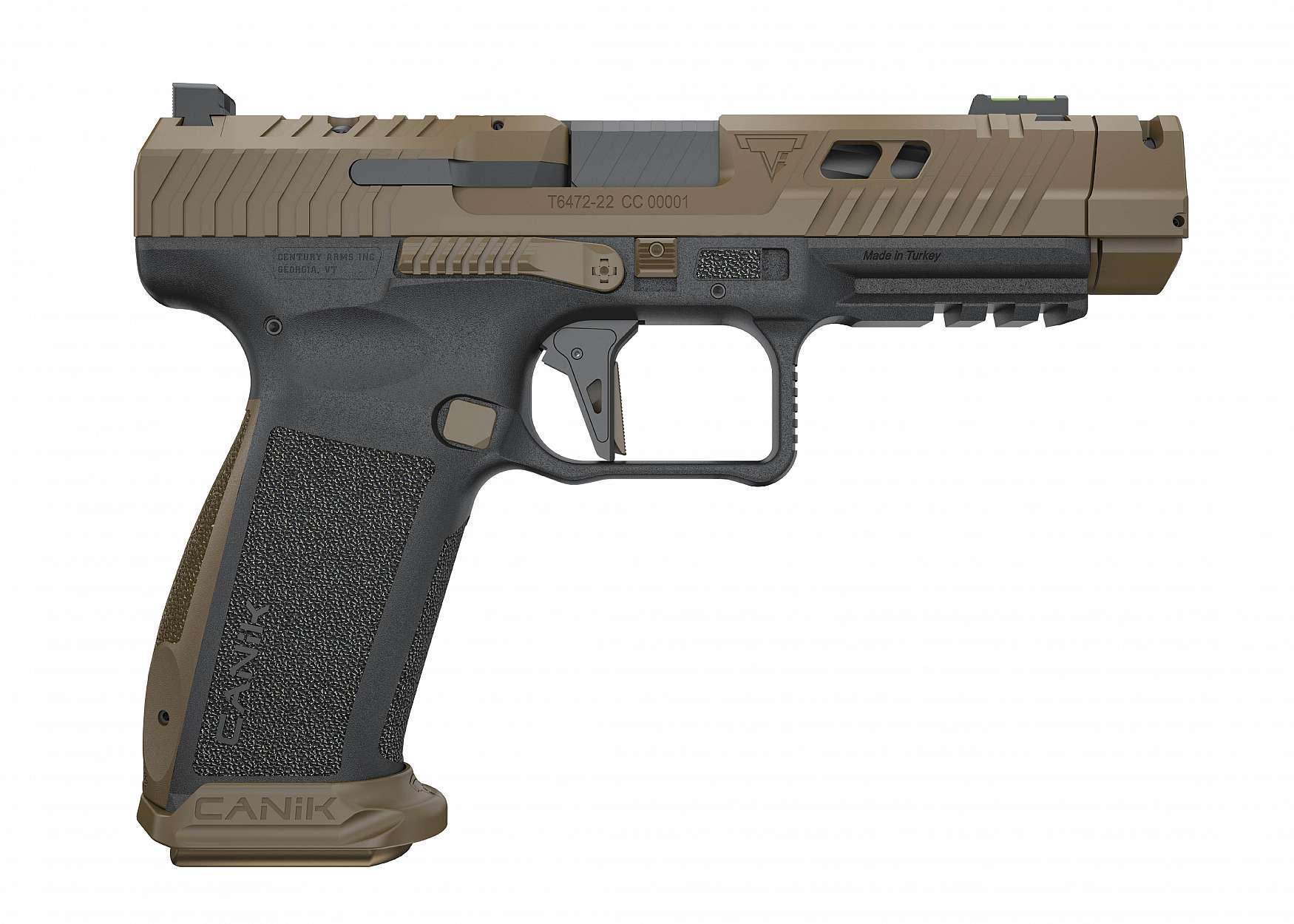 Canik TTI Combat Handgun 9mm Luger 18rd Magazines (2) 4.6" Barrel TTI Bronze